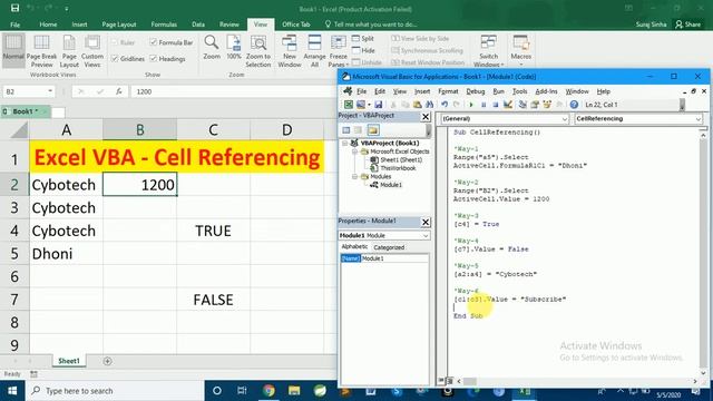 Excel VBA Beginner Tutorial [ Excel VBA Cell Referencing ] | Excel Macros ( VBA CELL REFERENCING) смотреть онлайн