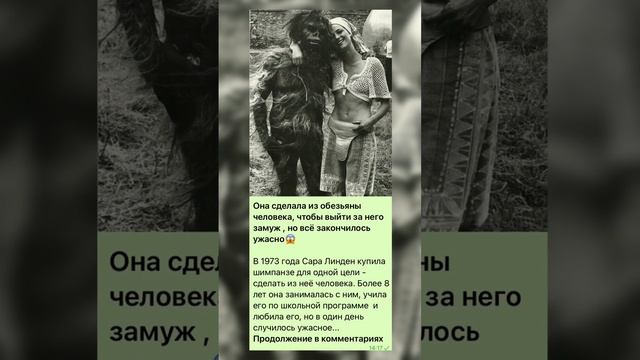 Сделала из обезьяны человека, чтобы выйти за него #познавательное #история смотреть онлайн
