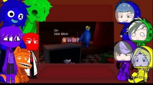 Rainbow Friends + Amongus React to Buur Roblox Funny Moment/Gacha