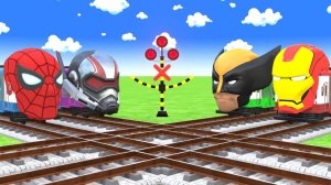 Новая эпическая гонка с трюками в GTA 5 для автогонщиков на поезде Человека паука