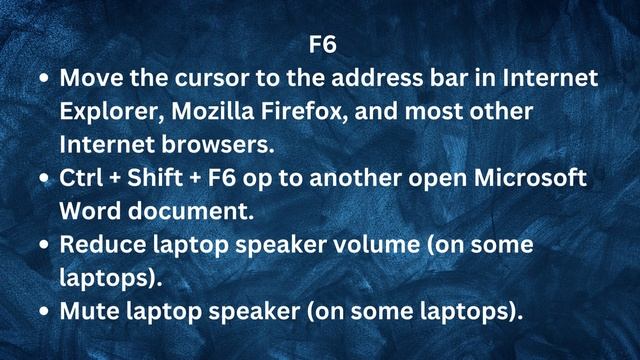 Function key of computer | Function key computer f1 to f12 | Function key computer uses