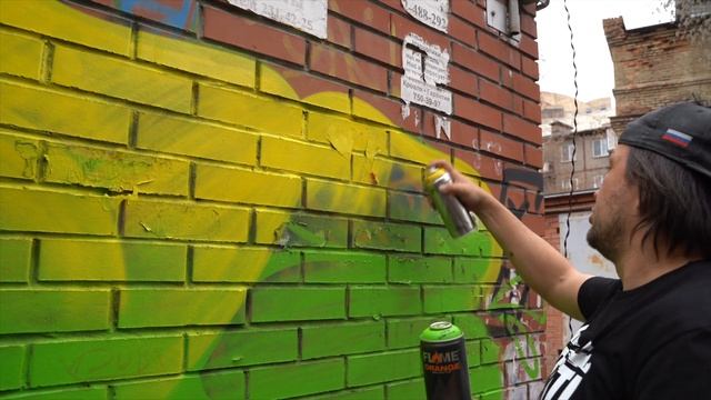 Flame Blue и Flame Orange. Тест краски для граффити.