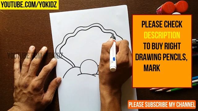 How to draw an OYSTER WITH A PEARL смотреть онлайн