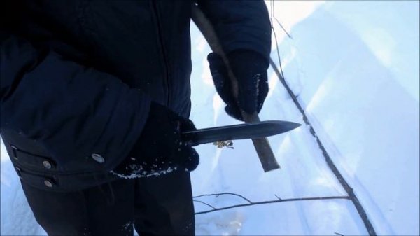 Зимний тест ножа выживания НВ-1-01
