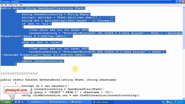 Import Excel den SQL server trong Csharp смотреть онлайн