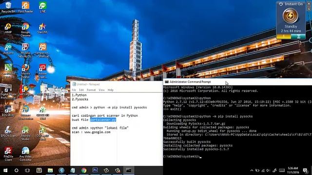 Port scanner in Python смотреть онлайн