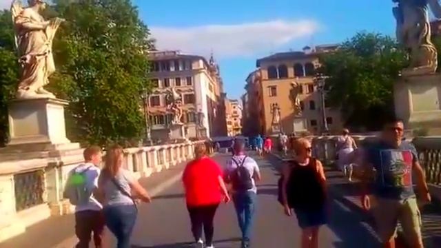 Прогулки по Риму. Мост святого Ангела. (Ponte Sant Angelo). смотреть онлайн