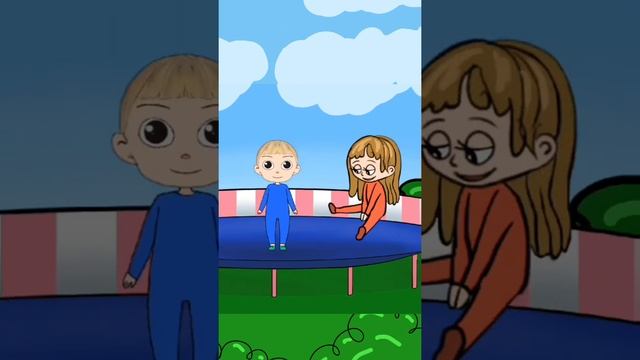 Атракцион дома у бабушки .Лучшее развлечение на каникулах. Батут дома во дворе. #shorts #shortvideo смотреть онлайн