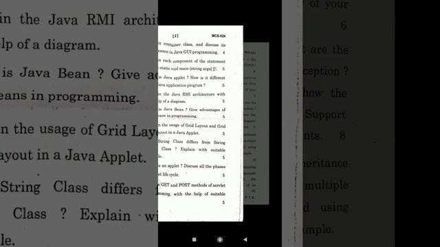 V7 | BCA | MCS-024 Question Paper DEC 2022 Object Oriented Technologies And Java Programming IGNOU смотреть онлайн