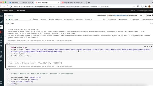 #4. Azure Data Bricks - Get XL sheet names dynamically and pass on to ADF Pipeline смотреть онлайн
