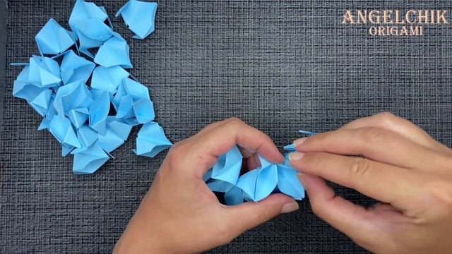 Оригами Кусудама Цветочный Шар/Origami Kusudama Flower Ball смотреть онлайн