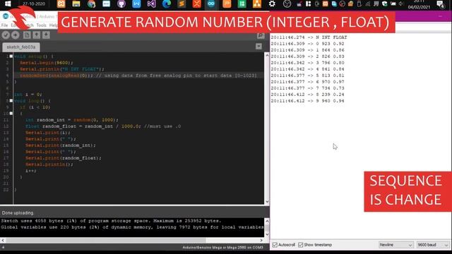 [SOURCE CODE] Generate Random Float Number in Arduino смотреть онлайн