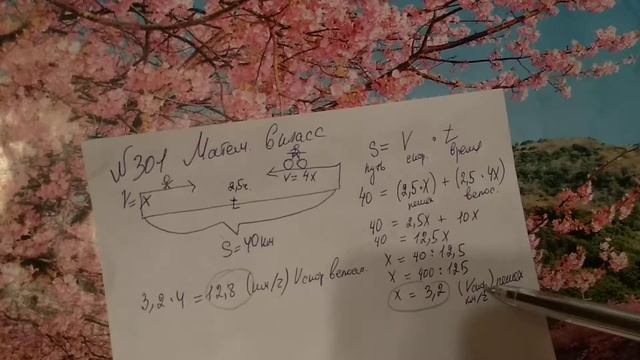 301, 302 математика 6 класс. Задача. Как найти скорость смотреть онлайн