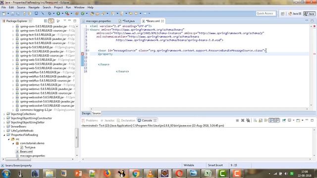 27. Using MessageSource to get text from properties file смотреть онлайн