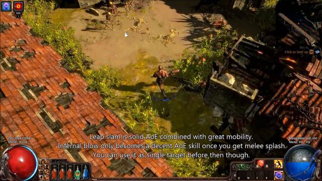 Path of Exile: Infernal Blow + Leap Slam Marauder Level 30 Build Recap смотреть онлайн