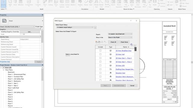 How to Export a Revit View to DWG Format смотреть онлайн
