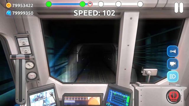 Поездка на метропоезде _Москва 2020_, по _Зелёной линии_, в игре _Симулятор Поезда Метро_. смотреть онлайн