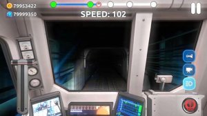 Поездка на метропоезде _Москва 2020_, по _Зелёной линии_, в игре _Симулятор Поезда Метро_.