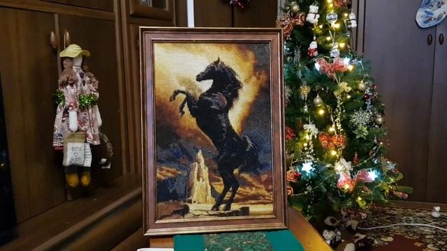 Вышивка крестиком. Рождество и итоги 2020 года. Показываю последние оформленные картины. смотреть онлайн