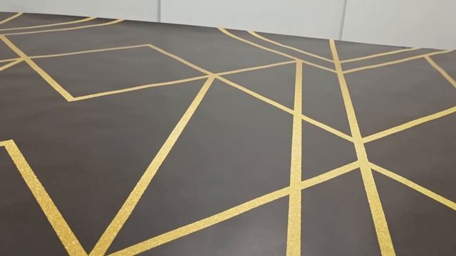 Бумажные фотообои бесшовные VEROL "Золотая геометрия на черном"обои бумажные фотообои для стен смотреть онлайн