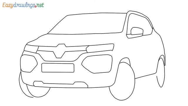 How To Draw Renault KWID Step by Step for Beginners смотреть онлайн