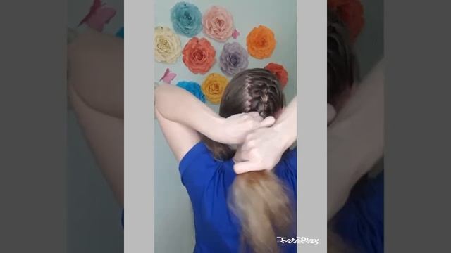 Как заплести косы самой себе. Как сделать зигзагообразный пробор) #косы #плетение смотреть онлайн
