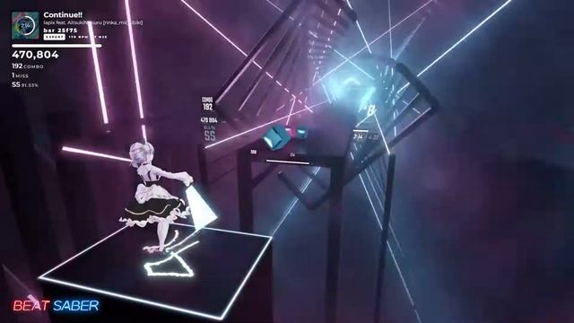 【BeatSaber】コンティニュー！【低スペックPCとOculus Quest 2だけでトラッキング】 смотреть онлайн