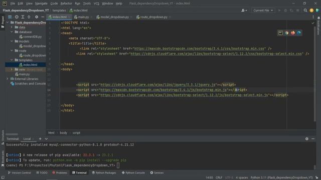 Aprende como crear un desplegable con búsqueda usando Flask, JQuery, Ajax con Python смотреть онлайн