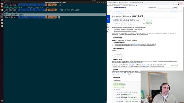 C++ From Scratch: push_back vs. emplace_back смотреть онлайн