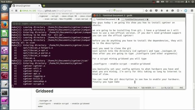 How to Setup CGMiner for Ubuntu (Gridseed Support) смотреть онлайн
