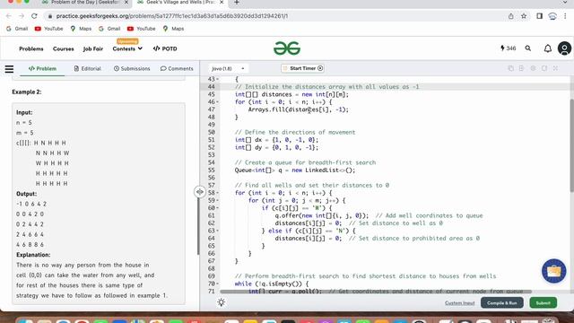 Geek's Village and Wells | GFG | POTD | 28th April 2023 | BFS | Java | C++ | Problem Of The Day смотреть онлайн