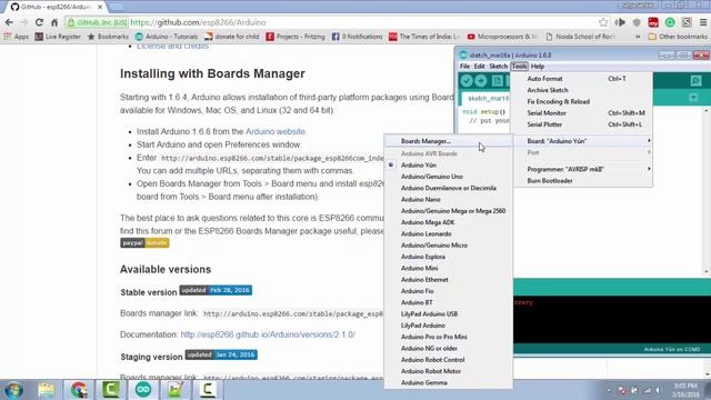 ESP8266 Library For Arduino IDE - Installation Steps | myelectronicslab.com смотреть онлайн