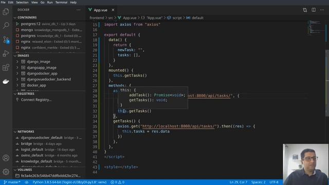 [Django-Vue-Docker] - 14 Uso de async await na gravação de novas tarefas смотреть онлайн