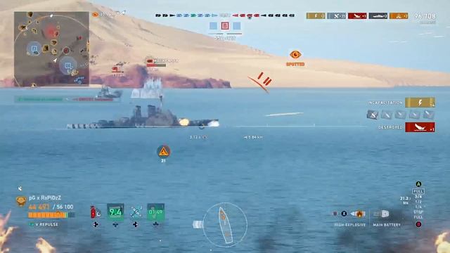 Repulse Is Challenging But Fun In World of Warships Legends смотреть онлайн