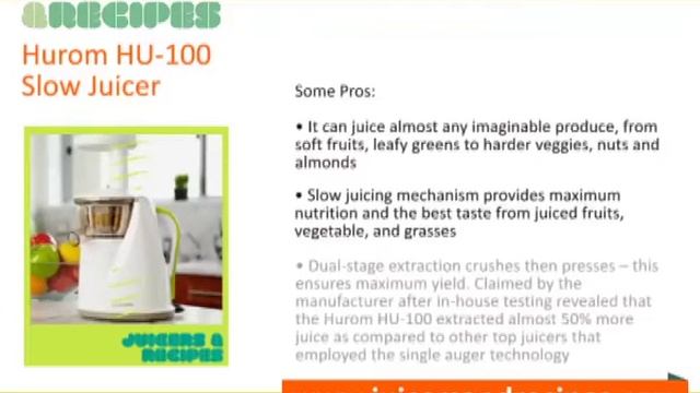 Hurom HU-100 Slow Juicer.mov смотреть онлайн