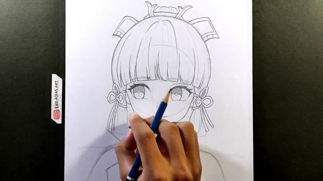 How To Draw Kamisato Ayaka - Genshin Impact