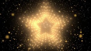 Футаж Золотые звезды переход 2