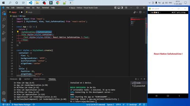 React Native SafeAreaView || in Hindi #11 смотреть онлайн