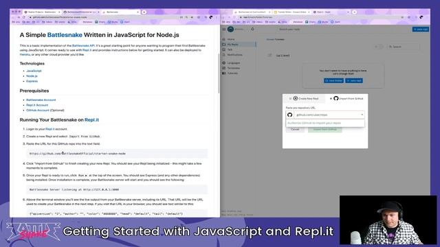 Battlesnake Tutorial - Getting Started With JavaScript/Node and Repl.it смотреть онлайн