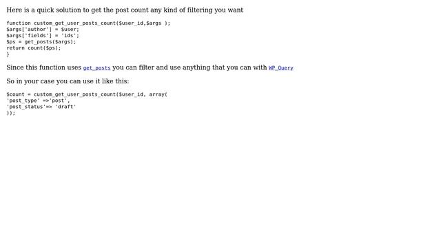 Wordpress: Count user posts by user ID, Post type and Post status (2 Solutions!!) смотреть онлайн