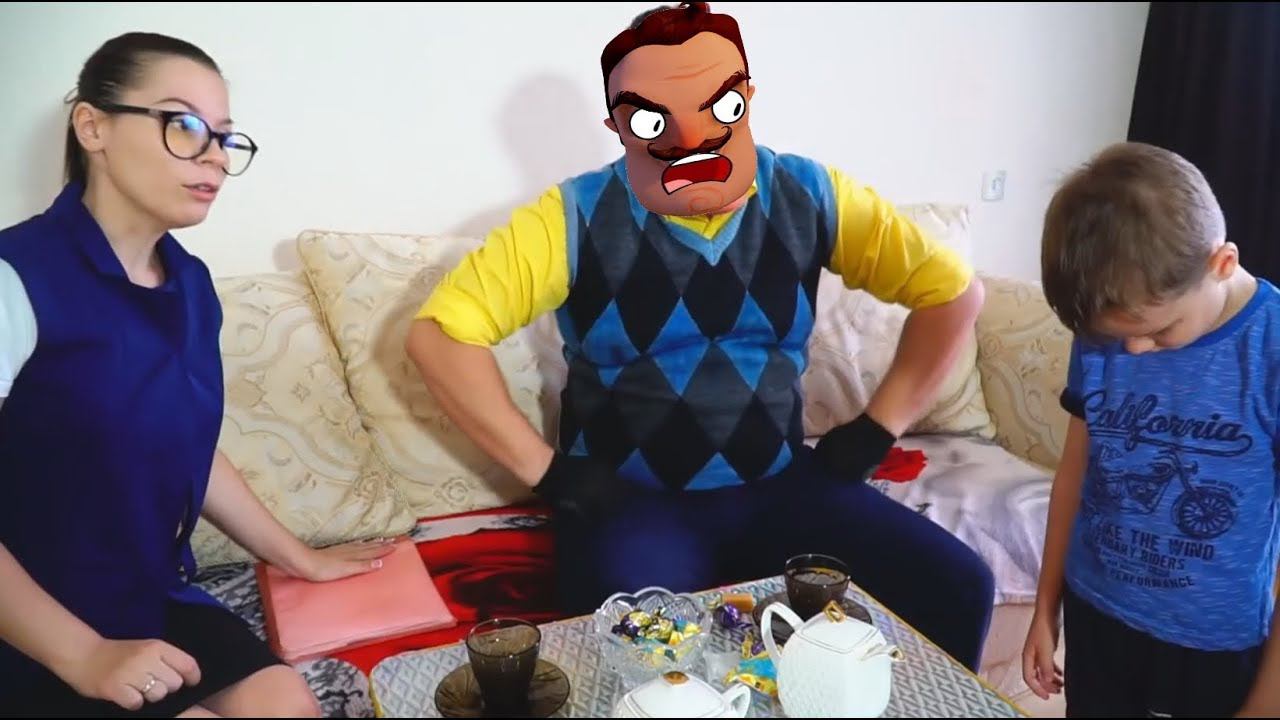 Hello Neighbor - Строгая Училка и папа ПРИВЕТ СОСЕД смотреть онлайн