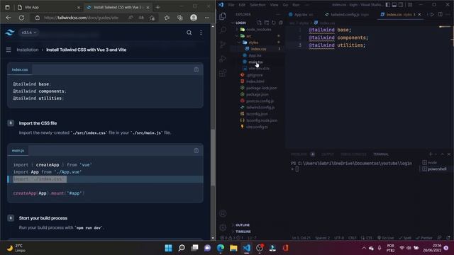 configurando TAILWIND CSS em um projeto REACT смотреть онлайн