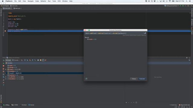 PhpStorm & Xdebug: Evaluate Expression смотреть онлайн