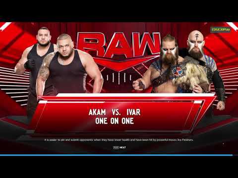 WWE2K24 Akam w/Rezar vs Ivar w/Erik