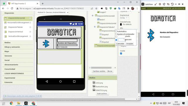 Diseño De Aplicación En MIT App Inventor 2 