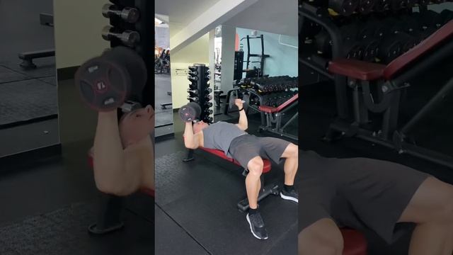 Жим гантелей лежа на горизонтальной скамье смотреть онлайн