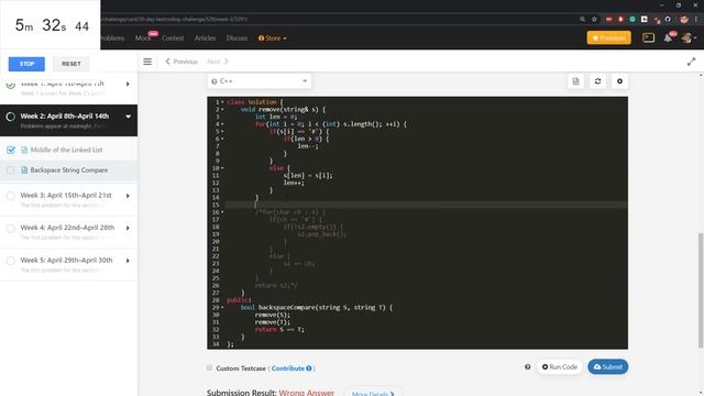 (HARD?) LeetCode Day 9 - Backpace String Compare in O(1) Space смотреть онлайн