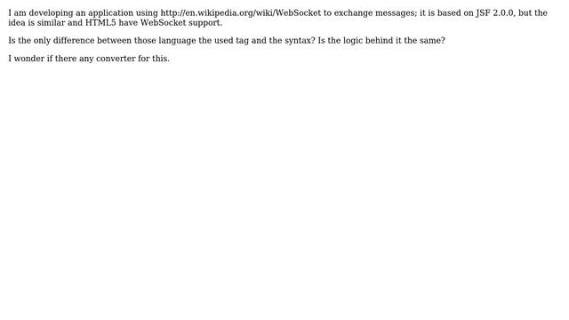 Software Engineering: Can the JSF 2.0.0 code be converted to JavaScript/HTML5? смотреть онлайн