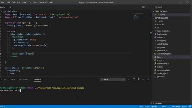 React Native Hindi/Urdu tutorial TextInput | How to handle TextInput in React Native смотреть онлайн