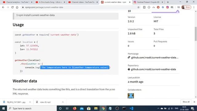 Node.js Weather App Using Current Weather Data Module in Node Full Project смотреть онлайн
